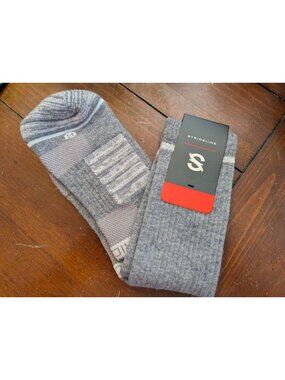 Strideline Mens Comfort Socks With Advanced Padding & Breathability Gray Size L